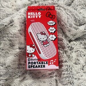 Hello Kitty Red & White Bluetooth Portable Speaker with Carry Strap
